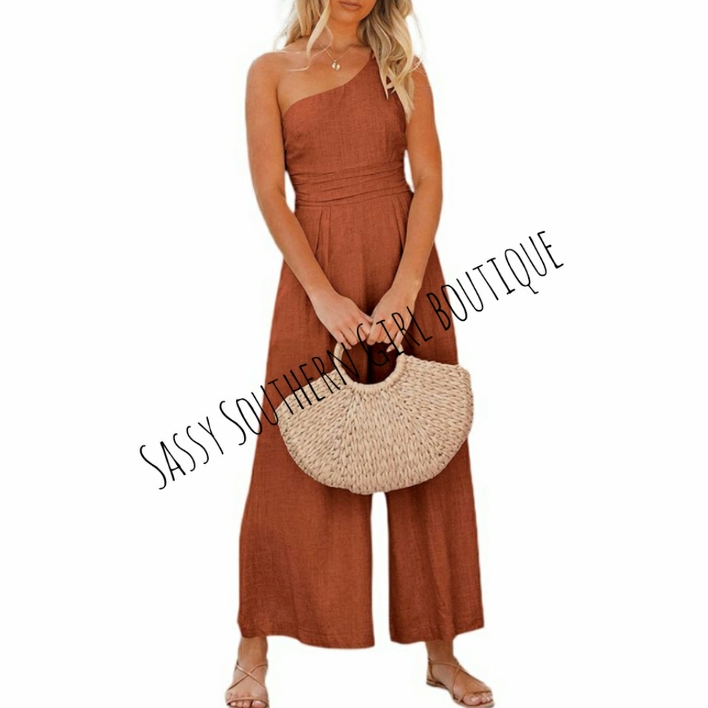 🆕⭐Grey blue wide leg jumpsuit - Picture 4 of 10